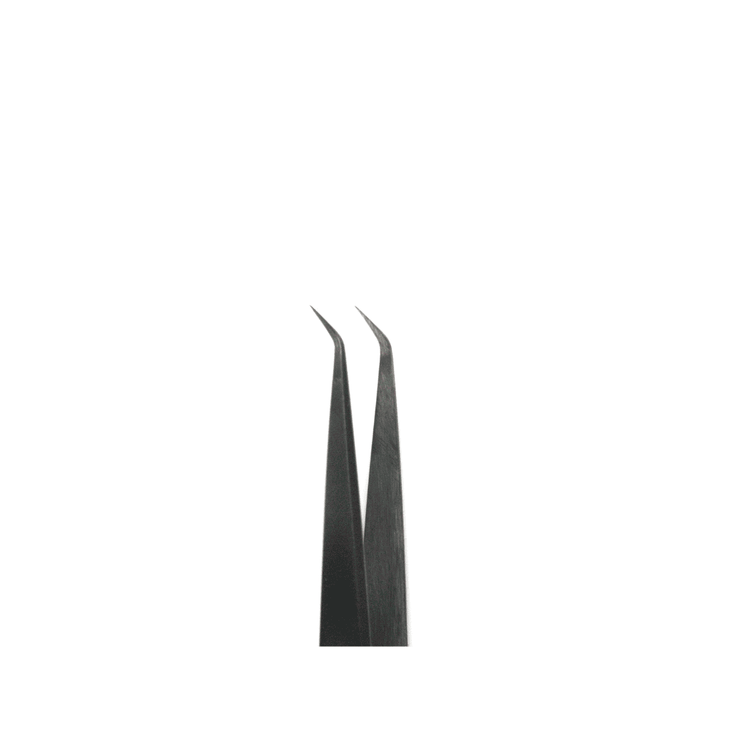 BLACK CURVED TWEEZER