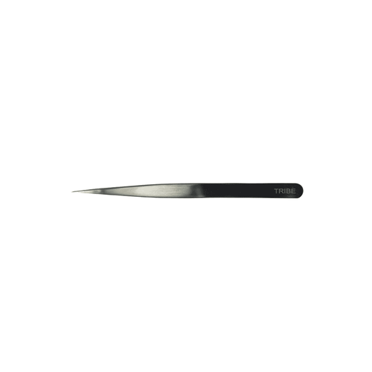 BLACK STRAIGHT ISOLATION TWEEZERS
